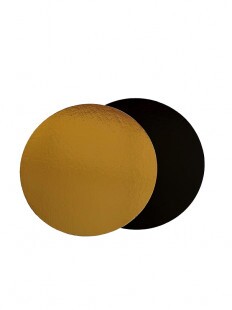 Cake board gold/black round